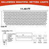 Picture of DAZZLE BRIGHT Halloween 360 LED Net Lights, 12FT x 5 FT Connectable String Lights with 8 Lighting Modes, Halloween Decorations for Party Carnival Supplies, Indoor Outdoor Yard Garden Decor (Orange)