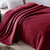 Picture of Exclusivo Mezcla King Size Flannel Fleece Velvet Plush Bed Blanket as Bedspread/Coverlet/Bed Cover (90" x 104", Deep Red) - Soft, Lightweight, Warm and Cozy