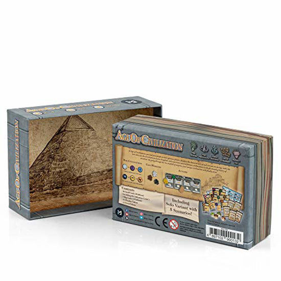 Picture of Age of Civilization Strategy Card Game, Board Games, Pocket, Travel and Family Friendly 1-4 Players Board Game Adventure and Brain Teaser 10+ Years and up