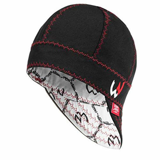 Picture of Welder Nation 8 Panel Welding Cap, Durable, Soft 10 oz Cotton Duck Canvas, for Safety and Protection While Welding. (7 3/4, Black)