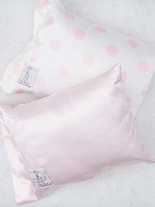 Picture of Little Giraffe Baby Satin Nap Pillow, 10" x 13", Pink