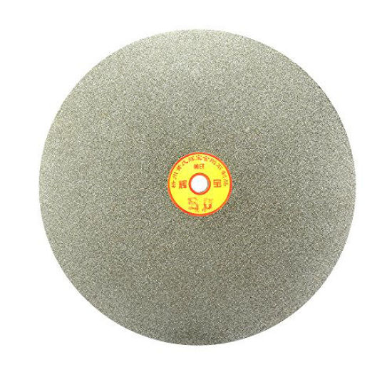 Picture of uxcell 250mm 10-inch Grit 60 Diamond Coated Flat Lap Disk Wheel Grinding Sanding Disc