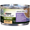 Picture of Purina Pro Plan Grain Free, Natural Pate Wet Kitten Food, TRUE NATURE Ocean Whitefish & Salmon - (24) 3 oz. Pull-Top Cans