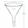 Picture of StonyLab Glass Short Stem Powder Funnel with 150 mm Top Outer Dimension and 24/40 Inner Joint Filter Funnel Glass Funnel