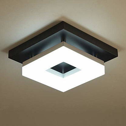 Picture of Anmaice 8in Flush Mount led Ceiling Light Fixtures,3000K/4000K/6500K 8W[60W Equiv] Dimmable Ceiling Lights for Hallways Balcony Cloakroom Washrooms Stairwell