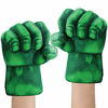 Picture of ELITEVER Incredible Smash Fists Gloves Plush Hands, Toddler Superhero Toy Gloves Green