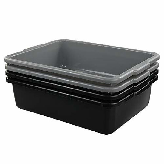 Picture of Lesbin 13 L Plastic Commercial Tote Box, Bus Tubs/Bus Box, 4-Pack