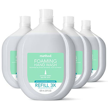 Picture of Method Foaming Hand Soap Refill, Coconut Water, 28 oz, 4 pack, Packaging May Vary