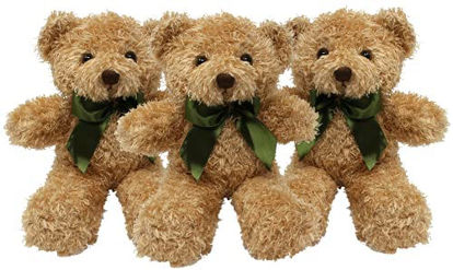 Picture of Fluffuns Teddy Bear Plush - Cute Teddy Bears Stuffed Animals - 3-Pack of Stuffed Bears - 9 Inch Height (Golden)