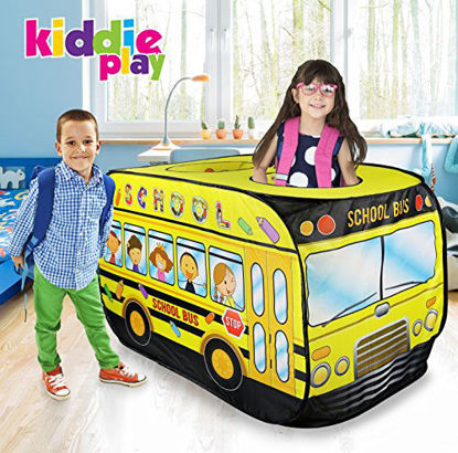 Picture of Kiddie Play School Bus Pop Up Play Tent for Kids Boys & Girls Indoor Outdoor Playhouse Toy