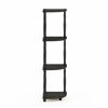 Picture of Furinno Turn-N 4-Tier Multipurpose Corner Display Rack with Classic Tubes, Espresso/Black