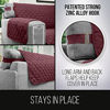 Picture of Sofa Shield Patented Slipcover, Reversible Tear Resistant Soft Quilted Microfiber, Durable Furniture Stain Protector with Straps, Washable Couch Cover for Dogs, Kids, 62 Seat Width, Burgundy Tan