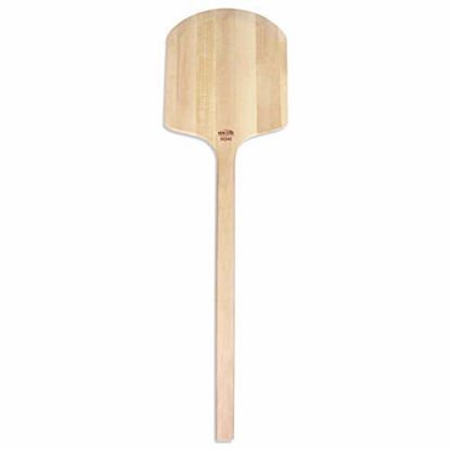 Picture of New Star Foodservice 50240 Restaurant-Grade Wooden Pizza Peel, 14" L x 12" W Plate, with 28" L Wooden Handle, 42" Overall Length