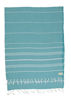 Picture of Bersuse 100% Cotton Anatolia XL Throw Blanket Turkish Towel, 61x82 Inches, Aqua