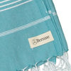 Picture of Bersuse 100% Cotton Anatolia XL Throw Blanket Turkish Towel, 61x82 Inches, Aqua