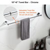 Picture of BGL Bathroom Accessory Set, Chrome Adjustable Expandable Towel Bar 4-Piece Bathroom Hardware Set Wall Mounted Robe Hook Toilet Paper Holder Towel Ring Towel Bar