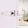 Picture of Gobrico Passage Door Locks Square Levers Handles for Hall/Closet in Satin Nickel no Key 1 Pack