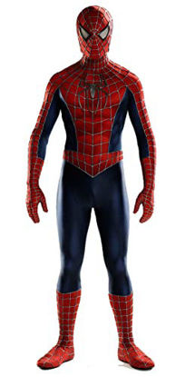 Picture of JoyRodgers Superhero Bodysuit 3D Style Spandex Zentai Halloween Cosplay Costume V8 Kids M