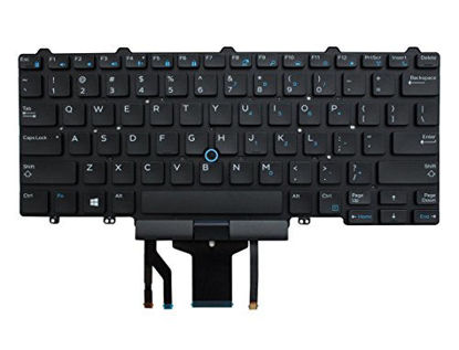 Picture of Replacement Keyboard for Dell Latitude E5450 E5470 E7450 E7470 E5480 E5490 7480 7490 5480 5488 Laptop With Pointer With Backlight US Layout