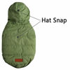 Picture of Vecomfy Fleece Lining Extra Warm Dog Hoodie in Winter for Large Dogs Jacket Pet Coats with Hooded Green XXXL