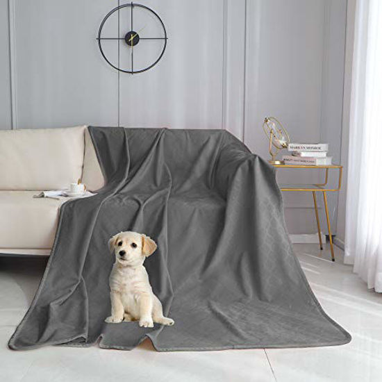 Picture of fuguitex Waterproof Dog Blanket Bed Cover Dog Crystal Velvet Moroccan Fuzzy Cozy Plush Pet Blanket Throw Blanket for Couch Sofa