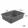 Picture of Eagrye 4-Pack Bus Tubs, Commercial Tote Box, Plastic Bus Box (13 L Capacity), Grey