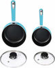 Picture of Utopia Kitchen Nonstick Saucepan Set - 1 Quart and 2 Quart - Glass Lid - Multipurpose Use for Home Kitchen or Restaurant - Turquoise