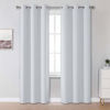 Picture of Greyish White Curtains for Bedroom Grommet Top Thermal Insulated Room Darkening Window Drapes for Living Room 84 Inch Length Set of 2 Panels 42 x 84 inch