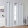 Picture of Greyish White Curtains for Bedroom Grommet Top Thermal Insulated Room Darkening Window Drapes for Living Room 84 Inch Length Set of 2 Panels 42 x 84 inch