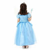 Picture of SPUNICOS Girls Deluxe Cinderella Princess Inspired Dress Costume for Halloween Party,Birthday Party,with Crown and Tiara 5-6years