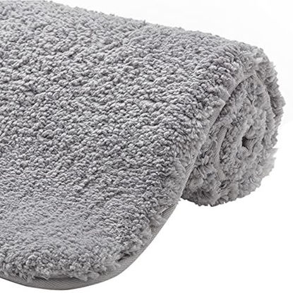 Gorilla Grip Original Luxury Chenille Bathroom Rug Mat, 48x24, Extra Soft  and Absorbent Shaggy Rugs, Machine Wash and Dry, Perfect Plush Carpet Mats  for Tub, Shower, and Bath Room, Grey 