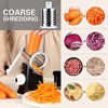 Picture of Rotary Cheese Grater Cheese Shredder - Cambom Manual Cheese Grater with Handle Vegetable Slicer Nuts Grinder 3 Replaceable Drum Blades and Strong Suction Base Free Cleaning Brush