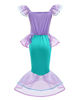 Picture of Mermaid Costume for Girls Halloween Princess Dress Up with Crown Jewelry