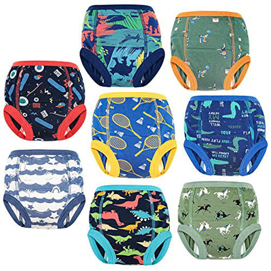 GetUSCart- MooMoo Baby Potty Training Underwear for Boys and Girls 8 Packs  Cotton Reusable Toddler Training Pants Boys 5T