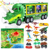 Picture of TEKFUN Dinosaur Toys for Kids 3-5, 13 in 1 Dinosaur Truck with Music and Light, Toddler Girls Boys Toys Age 4 3 5 6 7 Gifts, Dinosaur Carrier Playset with 3 Pull Back Cars and 9 Dinosaur Figures