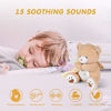 Picture of BEREST Baby Sleep Soother Happy Bear, Mom's Heartbeat Bear Lullabies & Shusher White Noise Machine, Nursery Decor Night Light Projector, Toddler Crib Sleeping Aid, Baby Shower Gifts Portable Teddy