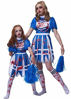 Picture of IKALI Girls Zombie Cheerleader Costume, High School Bloody Fancy Dress Up Kids Outfit 4-6Y