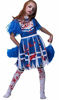 Picture of IKALI Girls Zombie Cheerleader Costume, High School Bloody Fancy Dress Up Kids Outfit 4-6Y