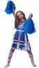 Picture of IKALI Girls Zombie Cheerleader Costume, High School Bloody Fancy Dress Up Kids Outfit 4-6Y