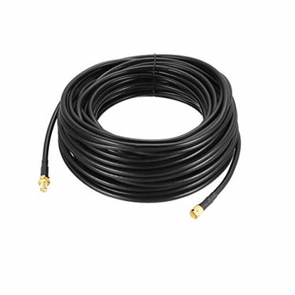 Picture of uxcell SMA Male to SMA Female Antenna Extension Coax Cable RG58 50 ft