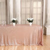 Picture of Poise3EHome 72×108'' Rectangle Sequin Tablecloth for Party Cake Dessert Table Exhibition Events, Rose Gold