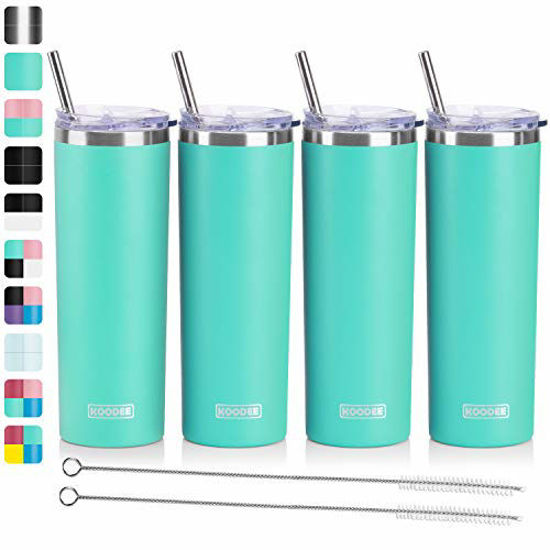 Getuscart Koodee 20 Oz Stainless Steel Skinny Tumblers 4 Pack Double Wall Insulated Water