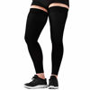 Picture of Mojo Compression Stockings 2XL For Women Circulation Leg 20-30mmHg- Thigh-Hi Leg Sleeve With Grip Top - Plus Size Black XX-Large A609BL5