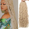 Picture of 18 Inch 6 Packs Blond New Faux Locs Crochet Hair Soft Locs Pre-Loop Goddess Faux Locs Crochet Braids Dreadlocks Synthetic Hair Extensions For Women (18 Inch,613#)