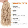 Picture of 18 Inch 6 Packs Blond New Faux Locs Crochet Hair Soft Locs Pre-Loop Goddess Faux Locs Crochet Braids Dreadlocks Synthetic Hair Extensions For Women (18 Inch,613#)