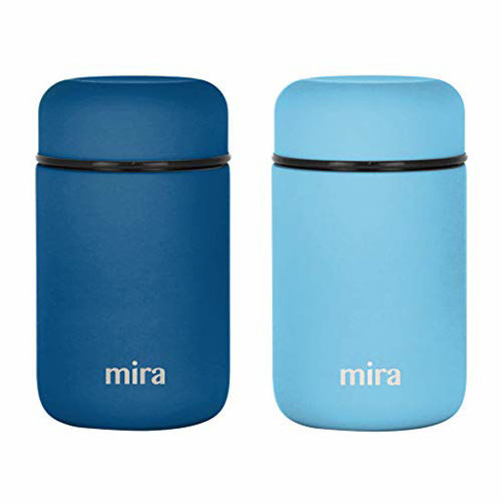 Mira Lunch, Food Jar, Vacuum Insulated Stainless Steel Lunch Thermos, 135 oz, Denim Blue