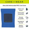 Picture of PICC Line Cover by Care+Wear - Ultra-Soft Antimicrobial PICC Line Covers for Upper Arm That Provides Comfort, Security and Breathability with Mesh Window Camel XXS 7" - 9" Bicep