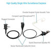 Picture of 2 Pack Single Wire Earpiece with Reinforced Cable for Motorola Vertex Radios VX-210 VX-231 VX-261 VX-264 VX-351 VX-354 VX-424 VX-451 VX-454 VX-459 EVX-261 EVX-531 EVX-534 EVX-539,Acoustic Tube Headset