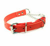 Picture of sleepy pup Adjustable Waterproof Martingale Half-Check Stainless Steel Chain Training Dog Collar (M/L: 16"-20", Red)