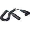 Picture of Kopul Coiled 3-Pin XLR-M to Angled 3-Pin XLR-F Cable - 8 to 24" (20 to 61 cm)